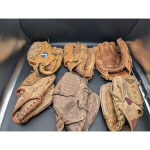 Vintage Baseball Softball Gloves Left and Right Handed Rawlings Spalding Wilson